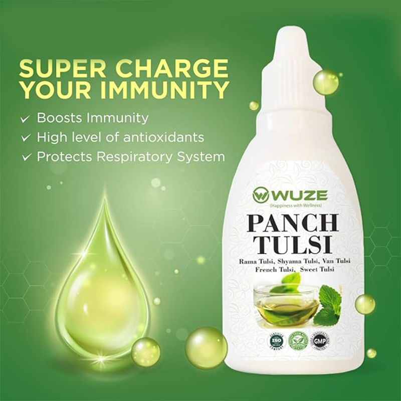 Panch Tulsi Drops helps Cough Cold, Immunity Booster 30 ml